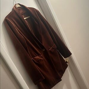 Women’s Brown Velvet Blazer